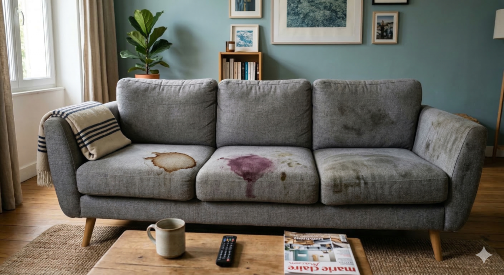 sofá manchado en granada
